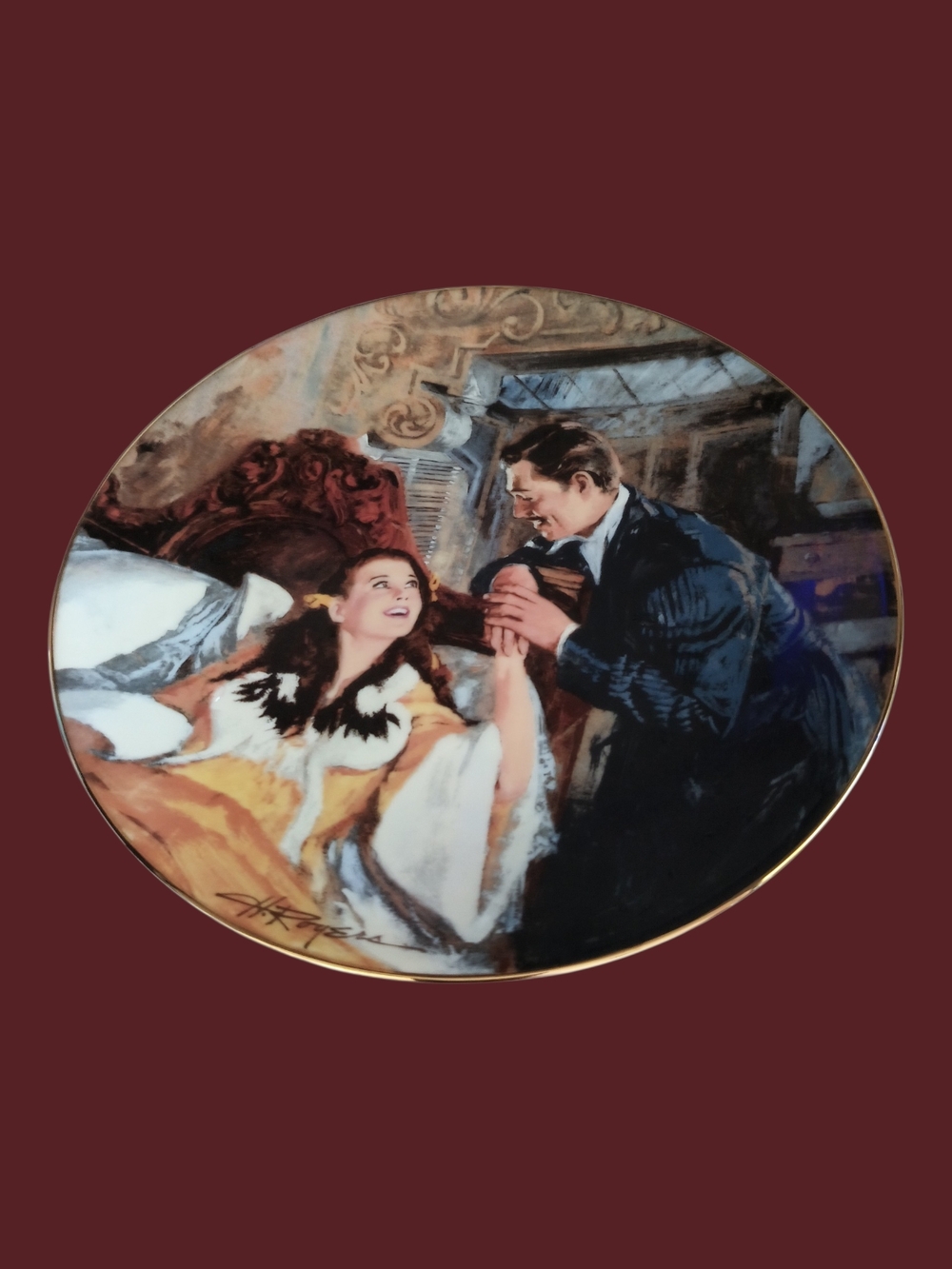 Gone With The Wind Scarlett and Rhett's Honeymoon Commemorative Plate